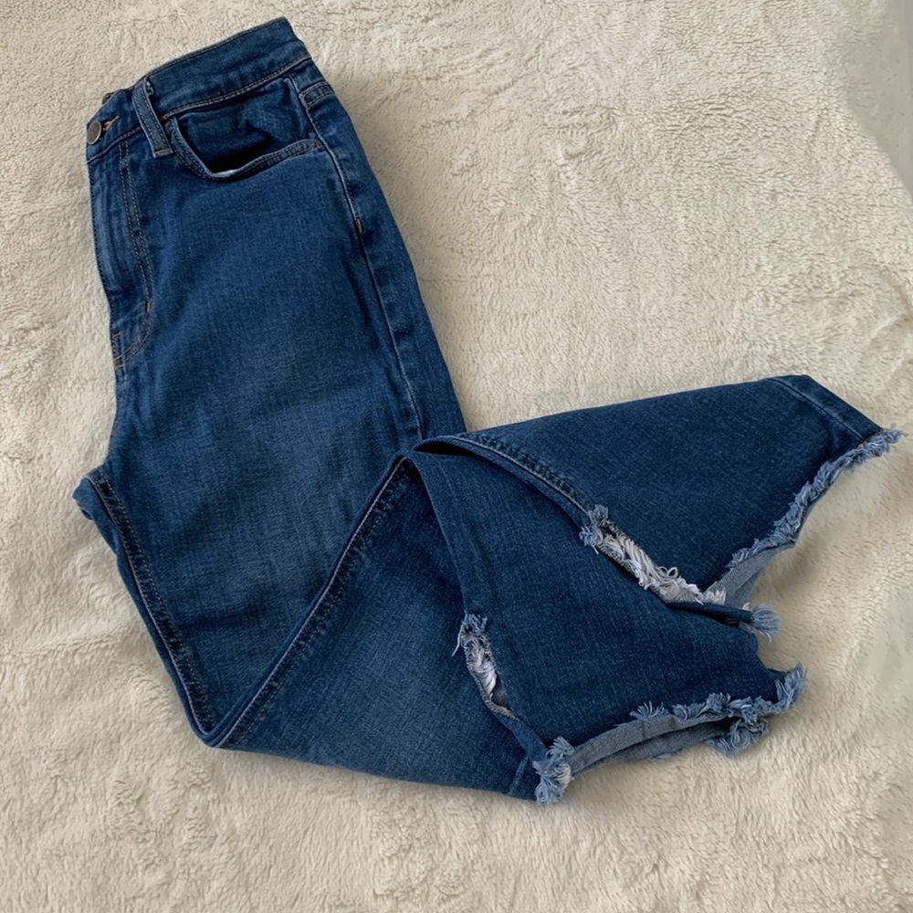 💙Oak+ Fort Fringe bottom High Rise Jeans-Size 26